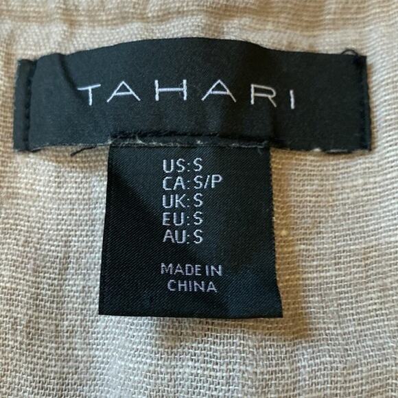 Tahari Beige Open-Front Cardigan - Picture 8 of 10